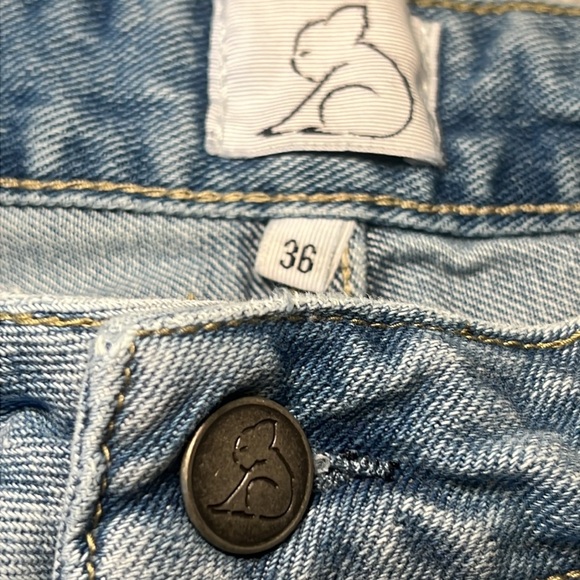 Kuwalla Tee Light Blue Denim Shorts.  Kuwalla Jorts.  Jean Shorts.  Size 36 - Picture 9 of 11